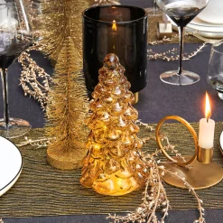 ohgreen Kandelaar 10xH9cm metaal goud Pillar