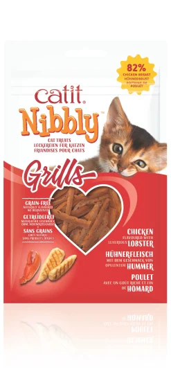 ohgreen Kattensnack nibbly grills kip & kreeft 30g