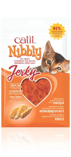 ohgreen Kattensnack nibbly jerky kip 30g