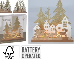 ohgreen Kerst tafellamp 2ass 19cm