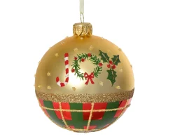 ohgreen Kerstbal glas mat , 'joy'