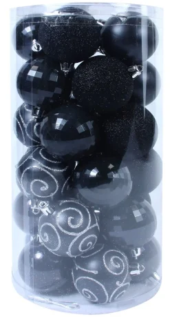 ohgreen Kerstbal zwart (30sts)