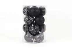 ohgreen Kerstbal zwart (16sts)