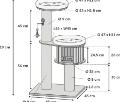 ohgreen Krabpaal raisa 1 79x45x119cm
