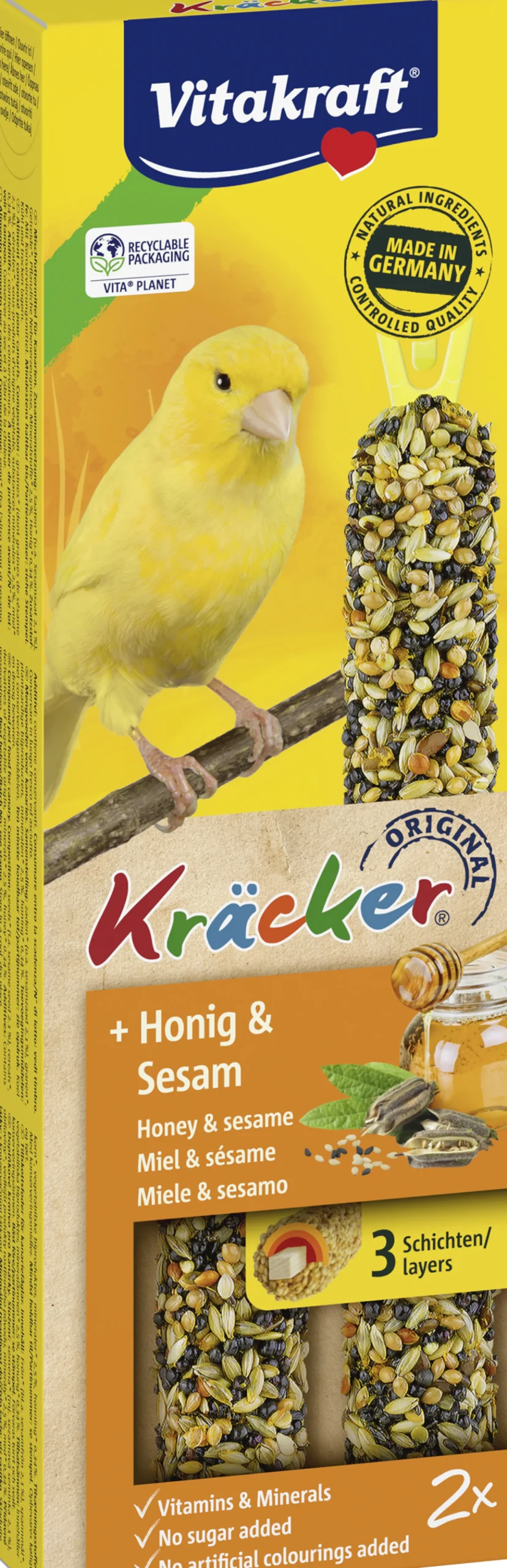 ohgreen Kräcker® honing & sesam| 2stuks| kanaries