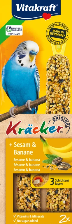 ohgreen Kräcker® sesam & banaan| 2stuks| parkieten