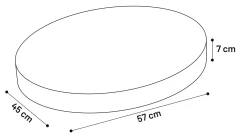 ohgreen Kussen bonny uil bruin 57x45x7cm