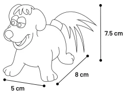ohgreen Latex dier met touw 8cm display