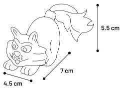 ohgreen Latex dier met touw 8cm display
