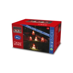 ohgreen Led lichtsnoer met 3 rode acryl kerstmannen en 2 sneeuwpoppen