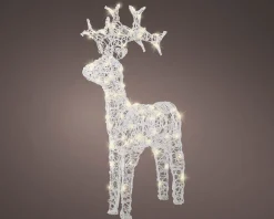 ohgreen Led rendier zacht acryl reindeer flashing effect 89cm transparant/warm wit