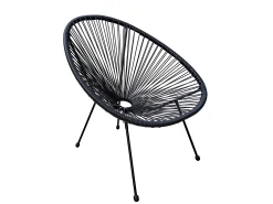 ohgreen Loungestoel Ibiza zwart