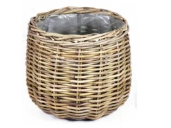 ohgreen Mand rond grijs D38H33CM