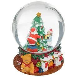 ohgreen Muzikale sneeuwbol met kerstman