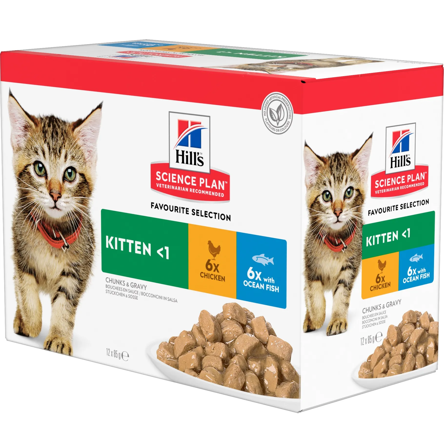 ohgreen Natvoer voor katten science plan kitten kip en zeevis 85g multipack