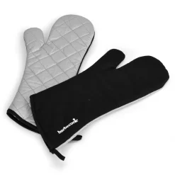 ohgreen Paar lange handschoenen uit katoen en aluminiumisolatie zwart 40cm