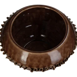 ohgreen Planter fijn aardewerk bruin 31.5x31.5x20cm