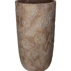 ohgreen Planter paardebloem beton goud 21x21x40cm