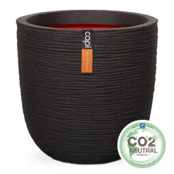 ohgreen Pot bol rib 35x34 zwart