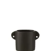 ohgreen Pot renaissance keramiek zwart (16.5x8.5x11.5cm)