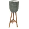 ohgreen Pot stripe wooden legs green d25h74cm