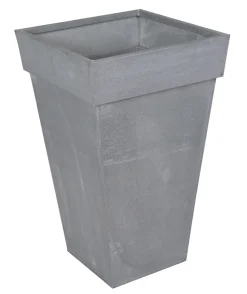 ohgreen Pot zinc vierkant hoog old look 32x50