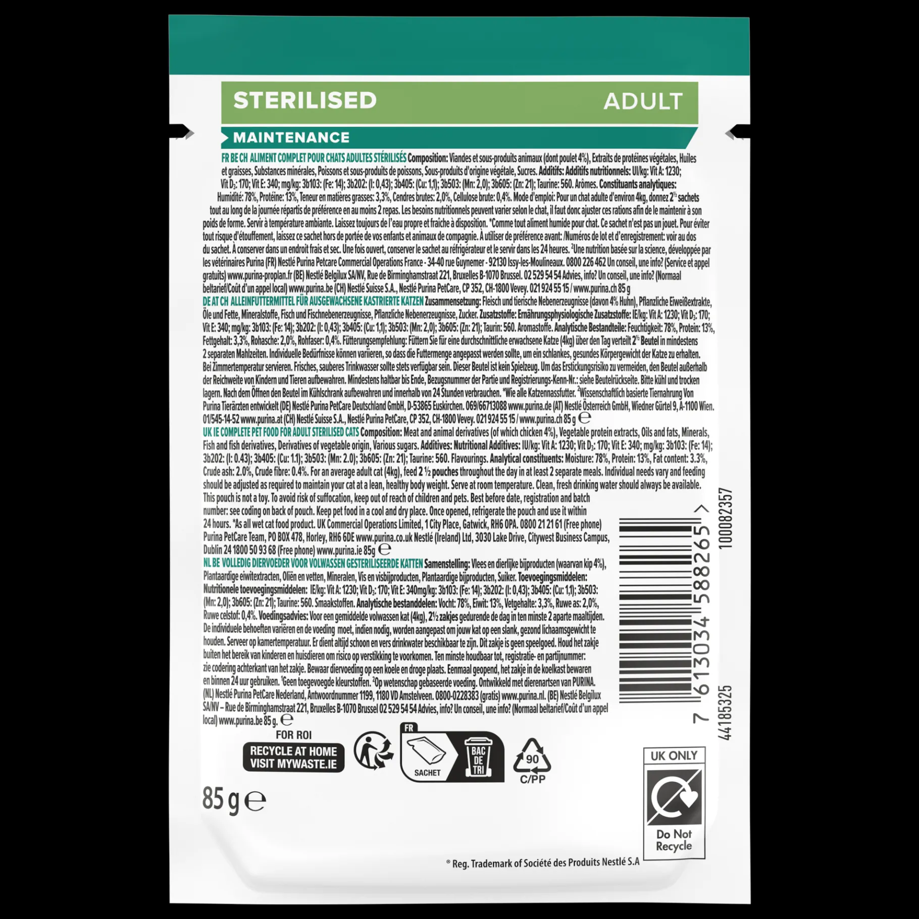 ohgreen PRO PLAN Natte Voeding Sterilised Kip 85g