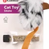 ohgreen Ps sikske pluche muis + catnip bruin zwart 19cm