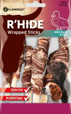 ohgreen R'hide staafjes met eend en kabeljauw7/8cm 6st 85gr