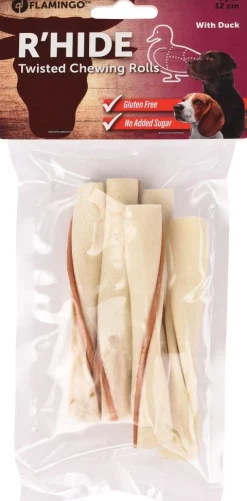 ohgreen R'hide twisted chewing rolls with duck 12cm 5st 70gr