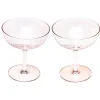 ohgreen Set van 2 champagne coupes amber