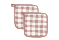 ohgreen Set van 2 pannenlap gingham