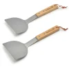 ohgreen Set van 2 plancha spatels uit rvs en hout 31cm FSC 100%