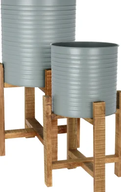 ohgreen Set van 2 potten met onderstel