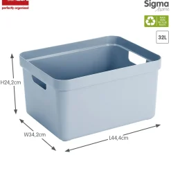 ohgreen Sigma home opbergbox 32l blauw
