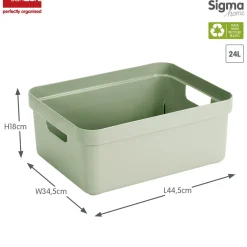 ohgreen Sigma home opbergbox 24l groen
