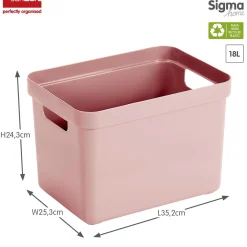 ohgreen Sigma home opbergbox 18l roze