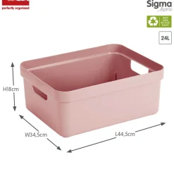 ohgreen Sigma home opbergbox 24l roze
