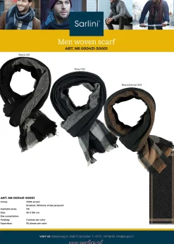 ohgreen Sjaal heren black/camel