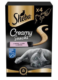 ohgreen Snacks voor katten |sheba creamy snack 4x12g zalm