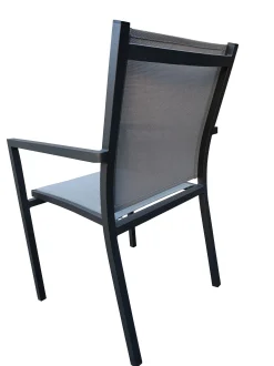 ohgreen Stoel Lucca antraciet/zilver grijs