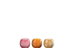 ohgreen Theelichthouder bladeren rond glas