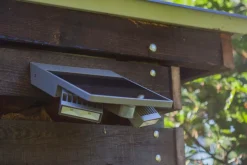 ohgreen Tilly solar wandlamp met sensor zilver grijs led 4w