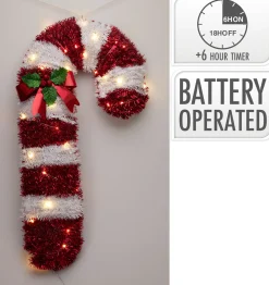 ohgreen Tinsel candy cane 30led