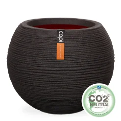 ohgreen Vaas bol rib 62x48 zwart