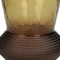 ohgreen Vaas glas bruin 12x12x22.5cm