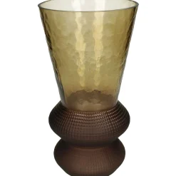 ohgreen Vaas glas bruin 15.5x15.5x30cm