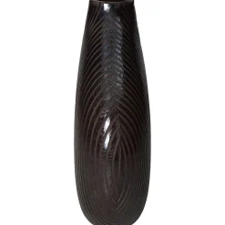 ohgreen Vaas glas zwart 23.5x7x21.5cm