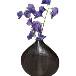 ohgreen Vaas glas zwart 23.5x7x21.5cm