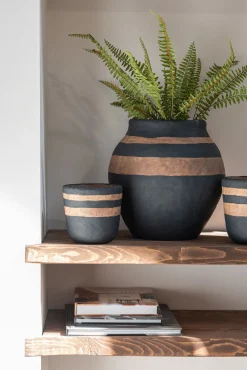 ohgreen Vaas kenia zwart/bruin large